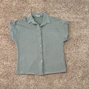 Striped Oversized Button-Up Shirt